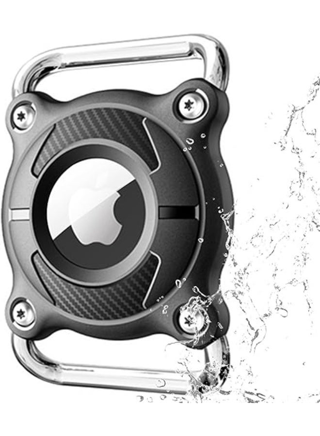 حامل طوق الكلاب لجهاز ايرتاج | لجهاز ايرتاج مقاوم للماء - حافظة حماية لطوق الكلاب والقطط مع حلقة معدنية قابلة للازالة، بولي يوريثين حراري قوي، خفيف الوزن، حجم صغير (اسود) - Image 1